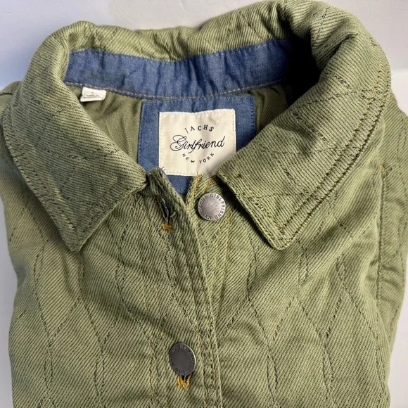 Jachs Girlfriend Ladies’ Olive Large Quilted Chore Jacket - Picture 7 of 16